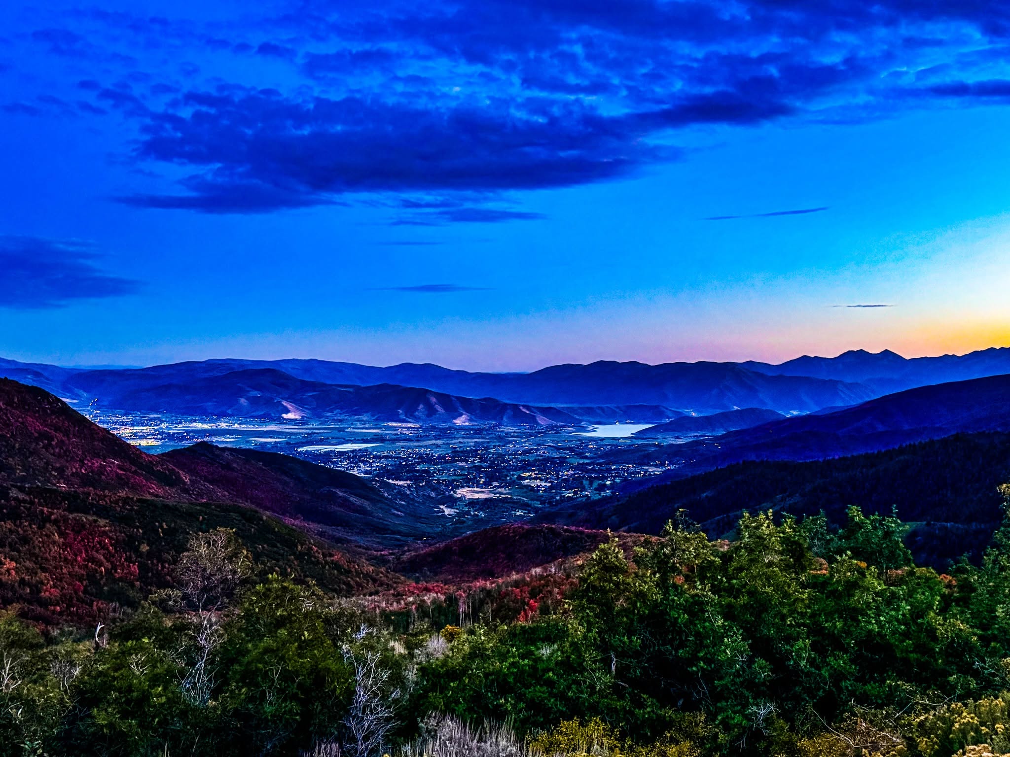 Heber Valley at blue hour